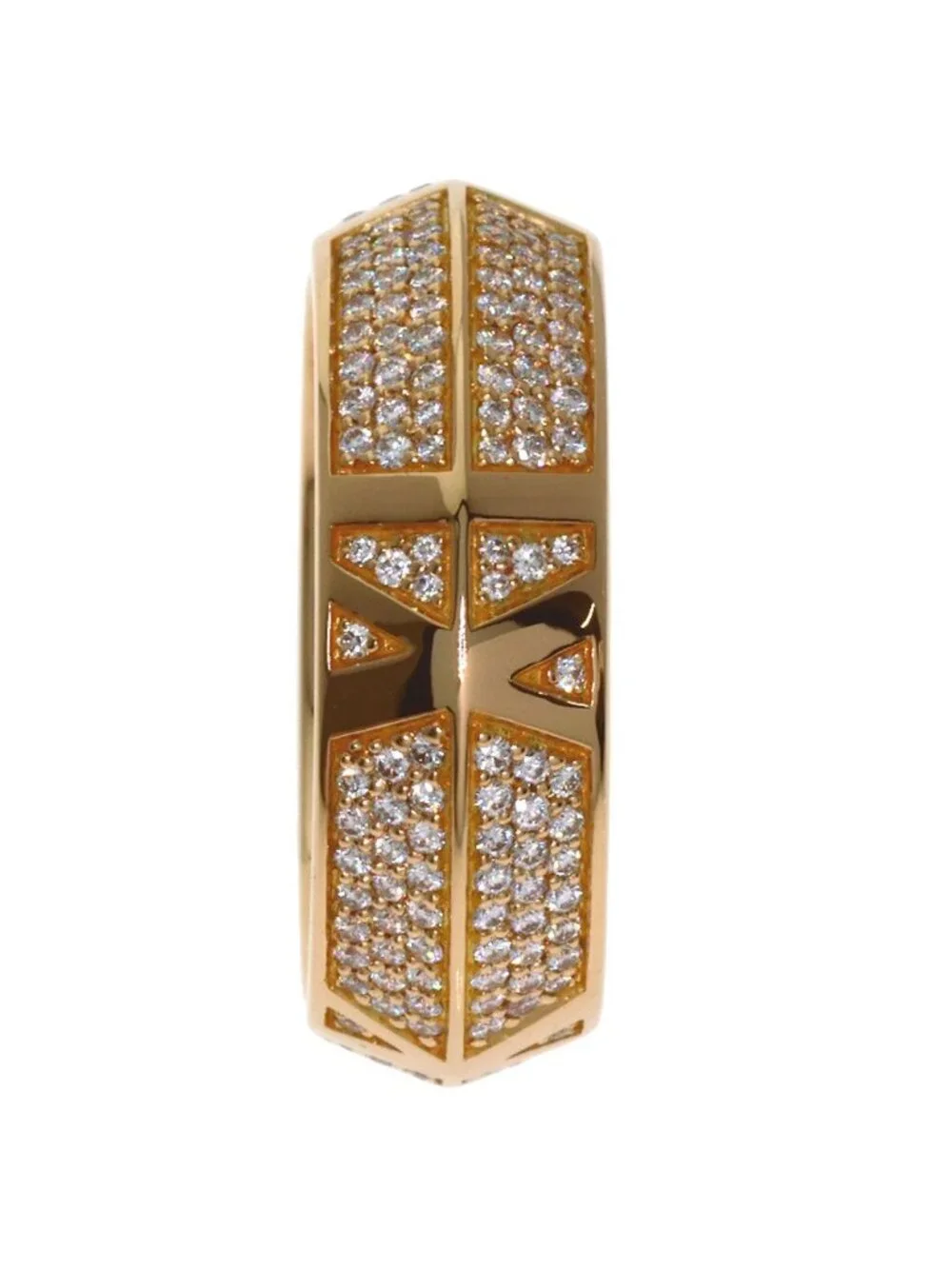 Tiffany & Co Atlas Closed Diamond Ring 18K Pink Gold